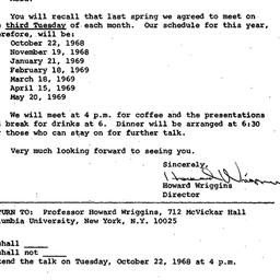 Announcements, 1968-10-02. ...