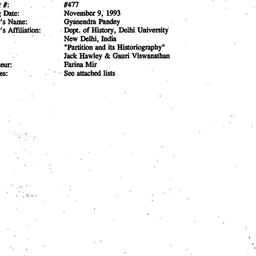 Minutes, 1993-11-09. South ...
