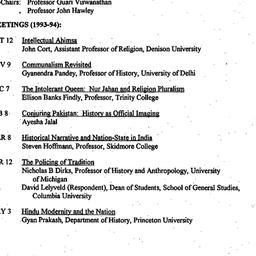 Schedules, South Asia, semi...