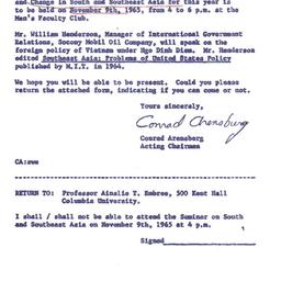 Announcements, 1965-11-09. ...