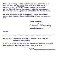 Announcements, 1965-05-10. ...