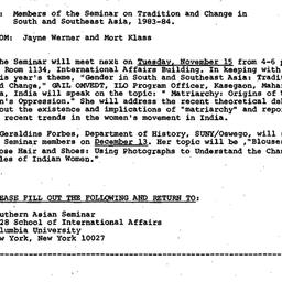 Announcements, 1983-11-15. ...