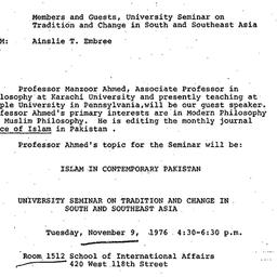 Announcements, 1976-10-22. ...