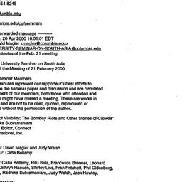 Minutes, 2000-02-21. South ...