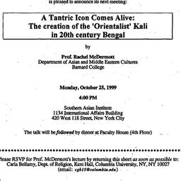 Announcements, 1999-10-25. ...