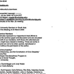 Minutes, 2000-03-20. South ...
