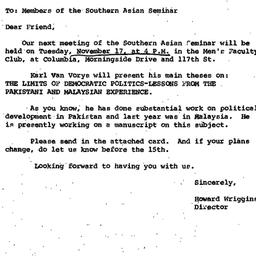 Announcements, 1970-11-06. ...