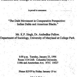 Announcements, 1996-01-23. ...