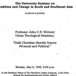 Announcements, 1996-05-06. ...