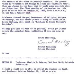 Announcements, 1966-10-11. ...