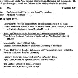Schedules, South Asia, semi...