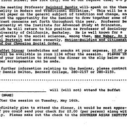 Announcements, 1972-05-16. ...
