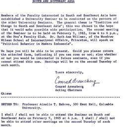 Announcements, 1965-02-09. ...