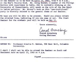 Announcements, 1965-04-13. ...