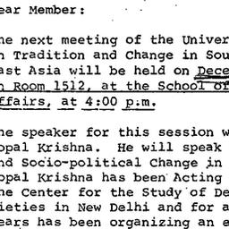 Announcements, 1974-12-03. ...