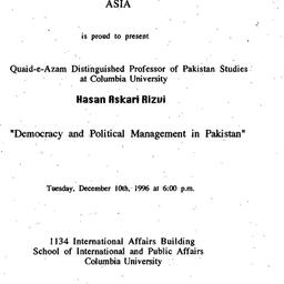 Announcements, 1996-12-10. ...
