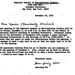 Announcements, 1975-11-20. ...
