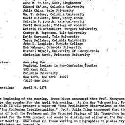 Minutes, 1976-03-05. Neo-Co...