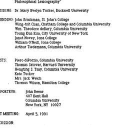 Minutes, 1991-03-01. Neo-Co...