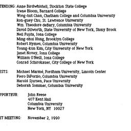Minutes, 1990-10-05. Neo-Co...