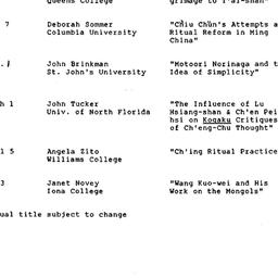 Schedules, Neo-Confucian St...