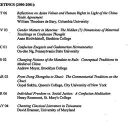 Schedules, Neo-Confucian St...