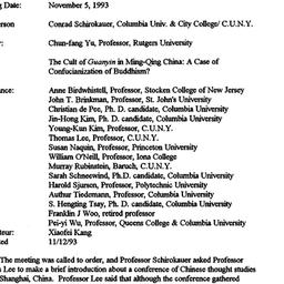 Minutes, 1993-11-05. Neo-Co...