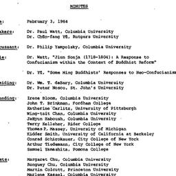 Minutes, 1984-02-03. Neo-Co...