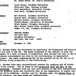 Minutes, 1983-10-07. Neo-Co...