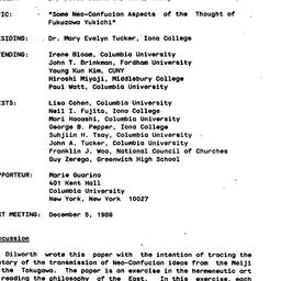 Minutes, 1986-11-07. Neo-Co...