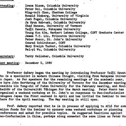 Minutes, 1980-11-07. Neo-Co...
