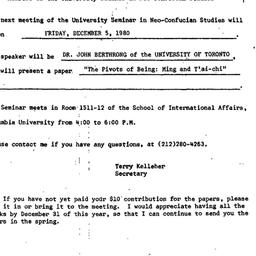 Announcements, 1980-12-05. ...