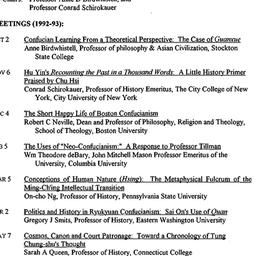 Schedules, Neo-Confucian St...