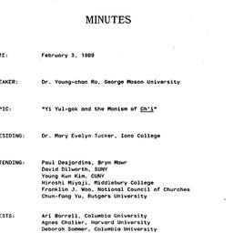 Minutes, 1989-02-03. Neo-Co...