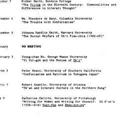 Schedules, Neo-Confucian St...