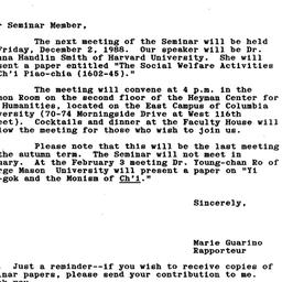 Announcements, 1988-12-02. ...