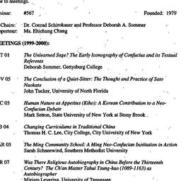 Schedules, Neo-Confucian St...