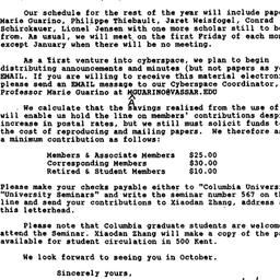 Announcements, 1995-10-06. ...
