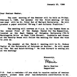 Announcements, 1988-01-23. ...
