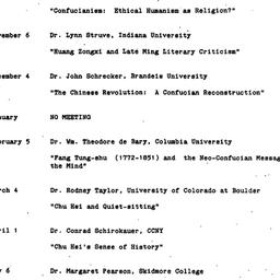 Schedules, Neo-Confucian St...