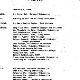 Minutes, 1988-02-05. Neo-Co...