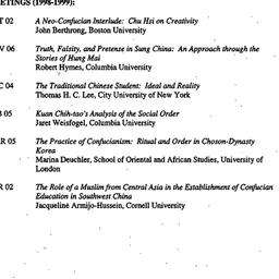 Schedules, Neo-Confucian St...