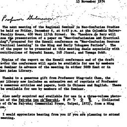 Announcements, 1974-11-15. ...