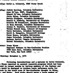 Minutes, 1974-10-04. Neo-Co...