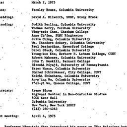 Minutes, 1975-03-07. Neo-Co...