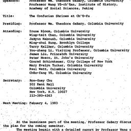 Minutes, 1982-12-03. Neo-Co...