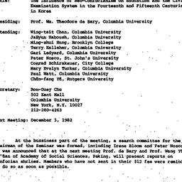 Minutes, 1982-11-05. Neo-Co...