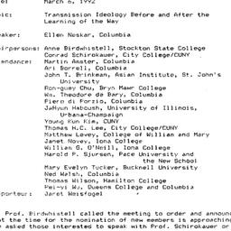 Minutes, 1992-03-06. Neo-Co...