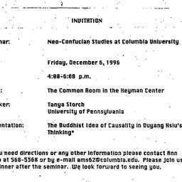 Announcements, 1996-12-06. ...