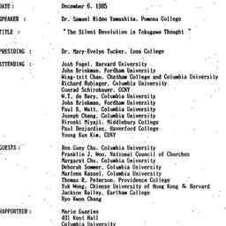 Minutes, 1985-12-06. Neo-Co...